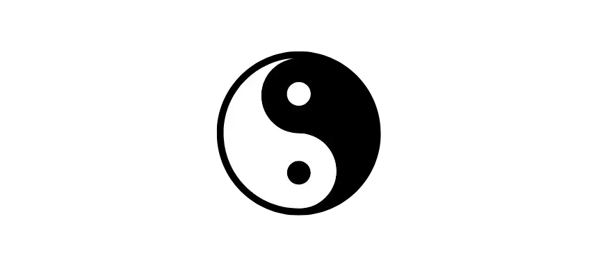 Yin&Yang Yin und Yang Zeichen